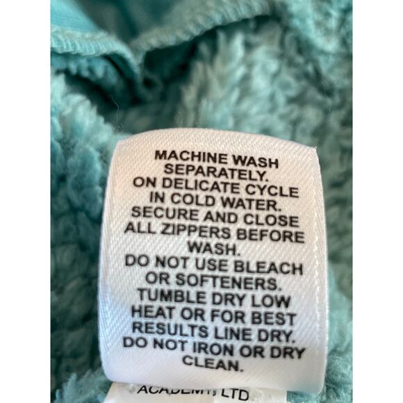 Magellan Outdoors teal classic fit 1/4 zip Textured Fleece pullover Large - Picture 6 of 11